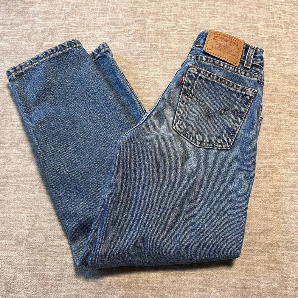 Levi's Boys 550 Relaxed Fit‎ Jeans Size 10 Regular Blue Denim Classic Straight